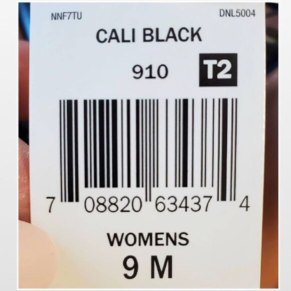 New Sandal Heals Shoes Black & Tan Sturdy Slip On Size 9 - Picture 15 of 15